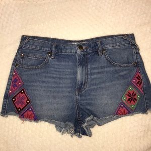 Free People Moroccan Patch Cutoff Shorts size 30